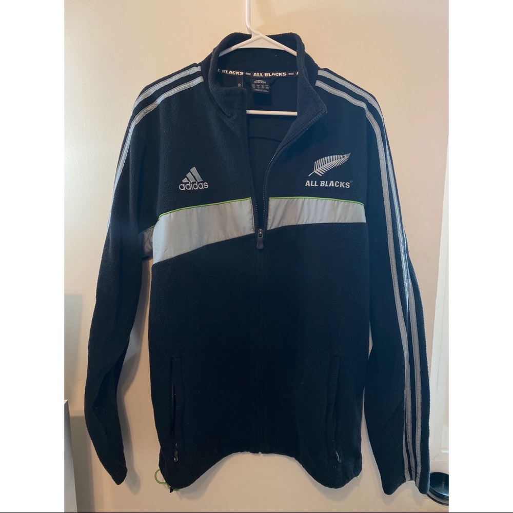 Men’s Adidas NZ All Blacks zip-up fleece, size M